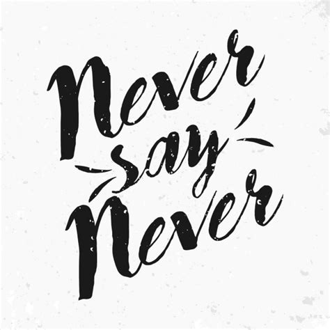 Never say never quote Vector | Free Download