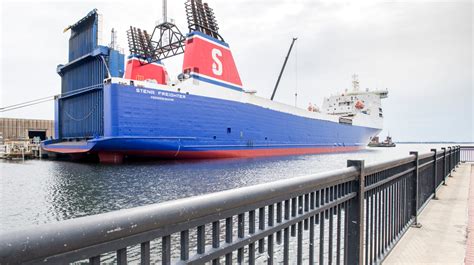 Jeff Bezos Blue Origin Rocket Landing Ship Docked At Pensacola Port
