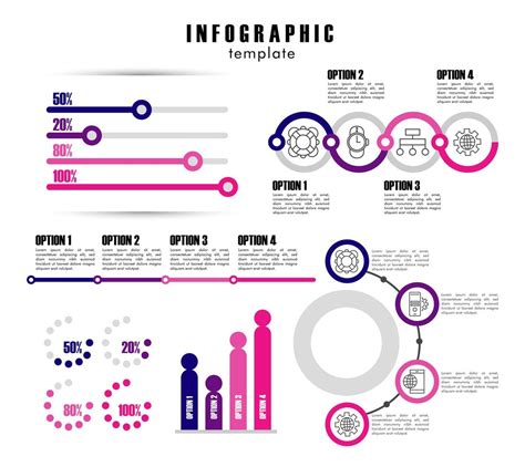 infographic template with statistics in white background 1945438 Vector ...