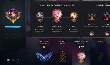 CONTA DE LOL LVL 114 UPADA A MÃO League of Legends Contas GGMAX