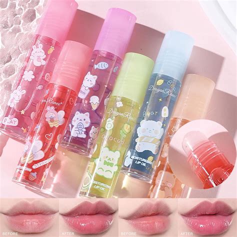 DENESTUP 6pcs Roll On Lip Gloss Set Fruit Flavored Lip Gloss Set