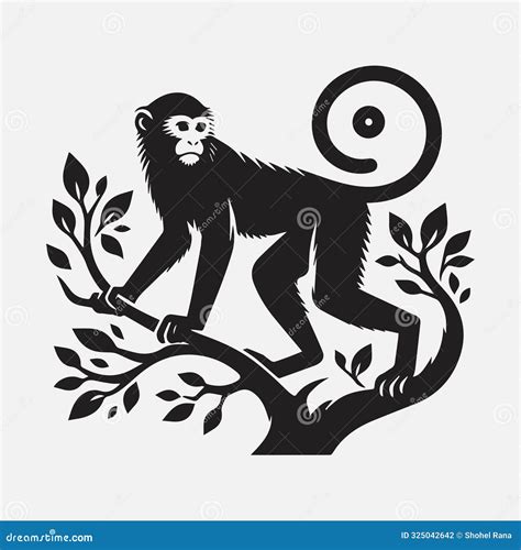 Monkey Silhouettes Monkey Silhouette Collection Sitting Monkey