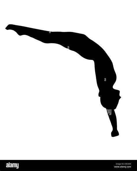 Olympic Diving Silhouette