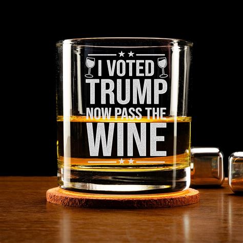 Amazon Engraved I Voted Trump Whiskey Glass 45 47 Trump Gift