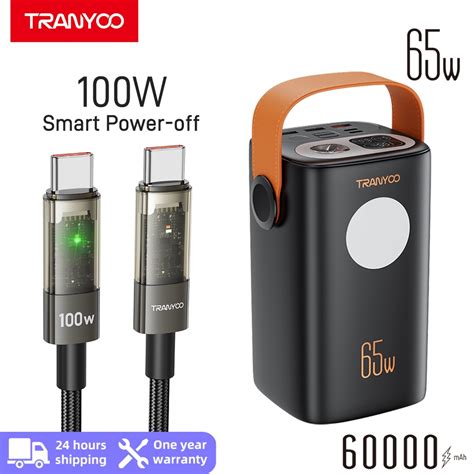 Tranyoo T F23 60000mAh 65W Powerbank Original Super Fast Charging W