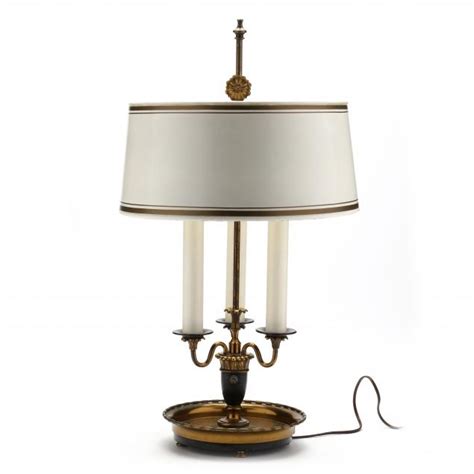 Neoclassical Style Brass Bouillotte Table Lamp Lot March Estate