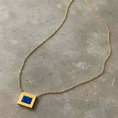 Lapis Lazuli Necklace "Starry Night" Necklace 18K Gold
