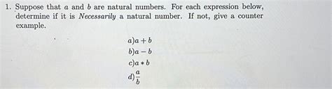 Solved Suppose That A And B Are Natural Numbers For Each