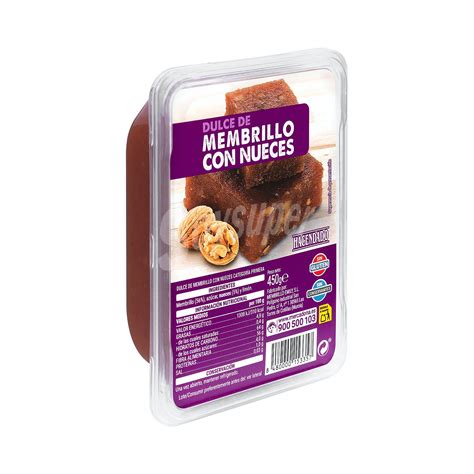 Hacendado Membrillo Dulce De Membrillo Con Nueces Paquete 450 G