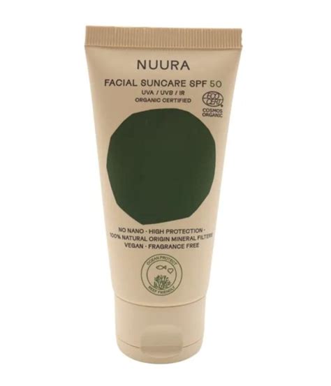 Nuura Crema Solar Facial orgánica SPF50 Nuura 50ml Correos Market