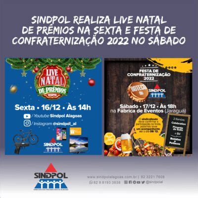 Sindpol Alagoas Sindpol Realiza Live Natal De Pr Mios Na Sexta E