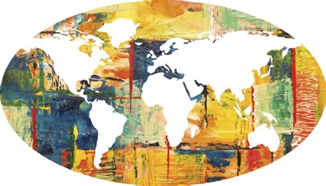 World Map Painting World Map Decal Tenstickers