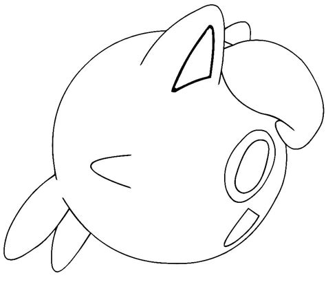 Dibujos de Pokémon Jigglypuff Imprimible Gratis para Colorear para