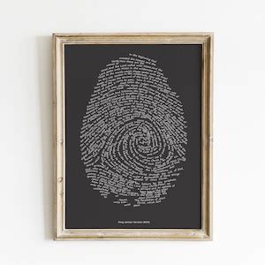 Christ Thumbprint Black White Print Christian Fingerprint Art Jesus