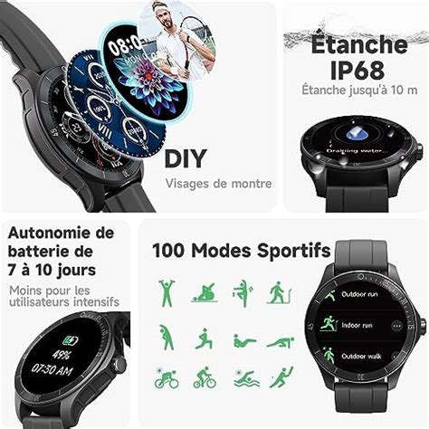 Toobur Mm Montre Connect E Avec Alexa Int Gr E Pour Hommes