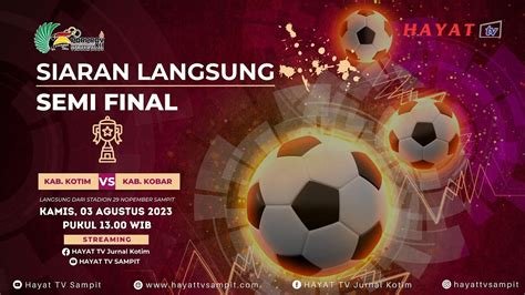 SEMI FINAL CABOR SEPAKBOLA PORPROV KALTENG XII TAHUN 2023 YouTube