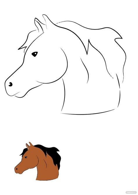 Quarter Horse Head Coloring Page in PDF - Download | Template.net