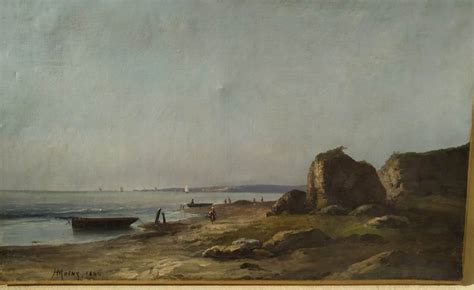 Proantic 29 H Mosny Marine Oil On Canvas XIXth Century