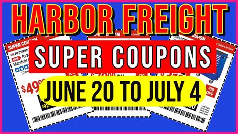 Harbor Freight Super Coupons June 20 To July 4 2022 Plus Latest Deals