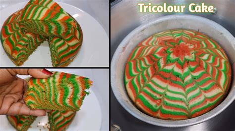 Tricolour Cake Recipe Easy Eggless Marble Cake Without Oven