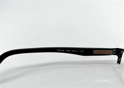 Ray Ban RB Eyeglasses Frames 6196 2509 Black Half Rim 50 17 145 2047 EBay