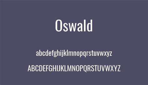 Oswald font - Font Tr