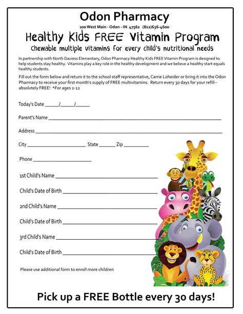 Healthy Kids Free Vitamin Program – Odon Pharmacy