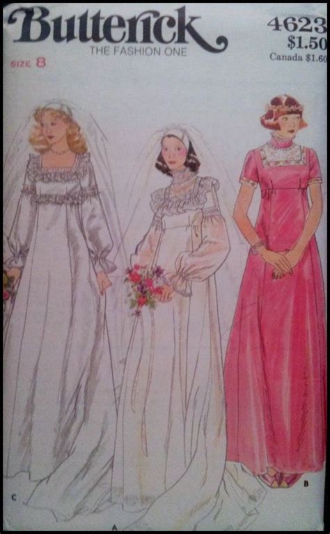 Butterick 4623 Misses Bridal And Bridesmaid Gowns Bust Etsy Wedding Dress Sewing Patterns