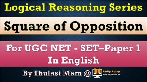 Logical Reasoning UGC Net Paper 1 Series Day 2 Square Of Opposition