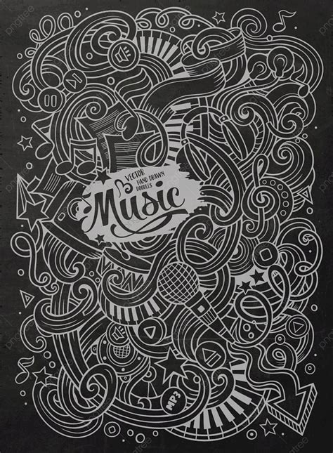 Hand Drawn Chalkboard Doodles Musical Illustration Template Download On Pngtree