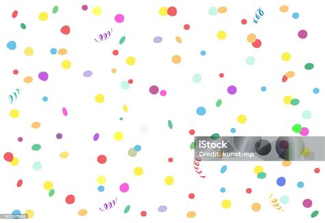 Template Confetti Dan Streamer Warnawarni Yang Jatuh Ilustrasi Vektor