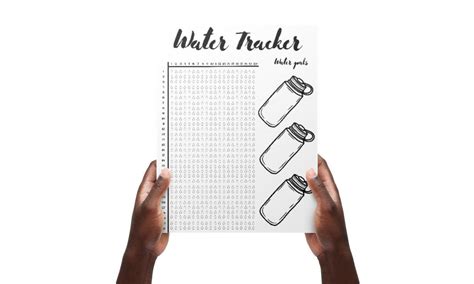 Monthly Water Tracker Printable Day Water Challenge Hydration