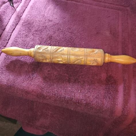 Vintage Design Wooden Rolling Pin Dough Ebay