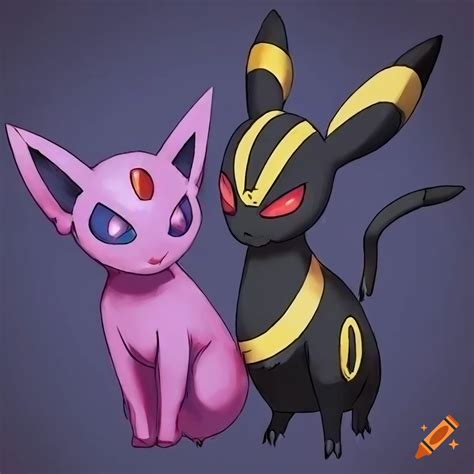 Fan Art Of Espeon And Umbreon From Pokémon On Craiyon