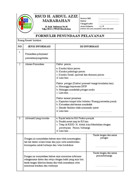 Form Penundaan Pelayanan 1 Pdf