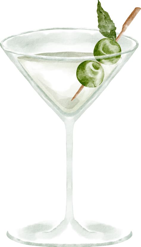 Watercolor Cocktail Clip Art 16541930 PNG