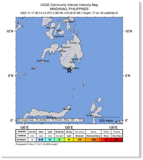 6 7 Magnitude Earthquake Shakes Southern Philippines US Geological