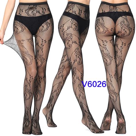 Collant Collants En R Sille Pour Femmes Lingerie Sexy En Jacquard Tissage Sans Couture Maille