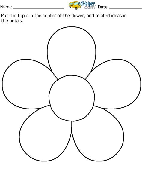 12 5 Petal Flower Drawing | Flower petal template, Flower templates ...