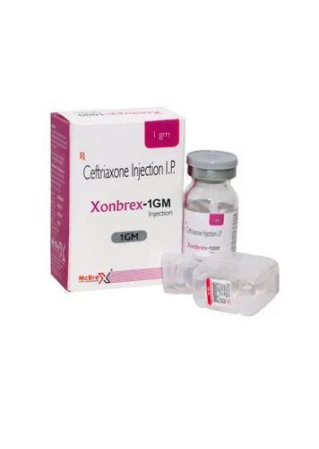 Allopathic Ceftriaxone Injection IP 1000 Mg Prescription Packaging