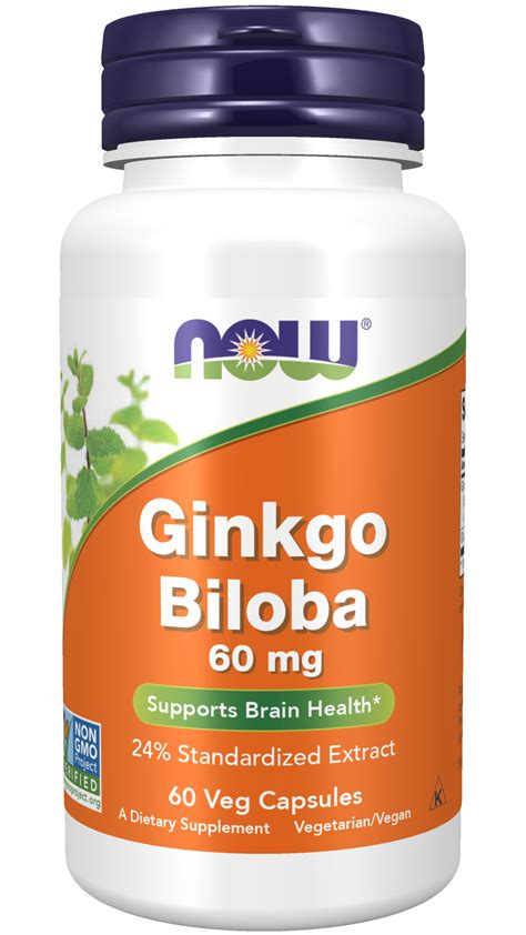 Ginkgo Biloba 60 Mg 60 Veg Capsules Tri Health Foods