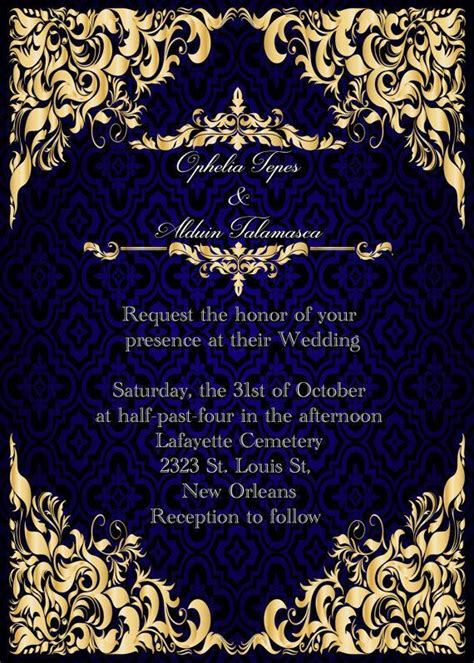 Elegant Royal Blue and Gold Wedding Invitation Save the Date #weddinginvitation | Royal wedding ...