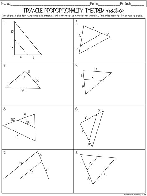 Identifying Similar Triangles Worksheet For Th Grade Lesson Planet