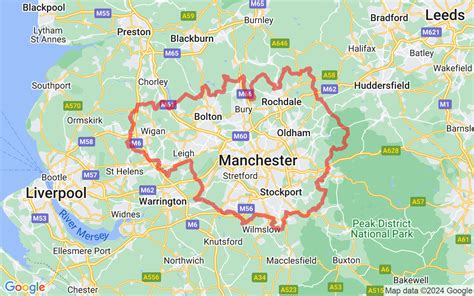 Greater Manchester Map - County In North West England