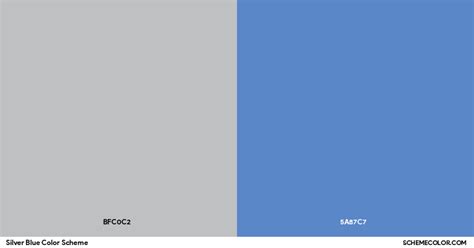 silver blue color scheme palettes schemecolorcom