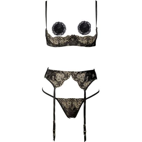 Cup Sexy Bra Crotchless Panties Set Embroidery Lingerie Thin Temptation Bra And Panty With