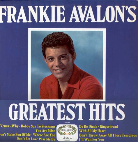 Frankie Avalon Frankie Avalons Greatest Hits 1968 Vinyl Discogs