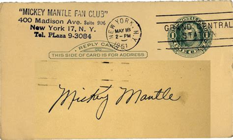 Mickey Mantle's signature through the years - Sports Collectors Digest