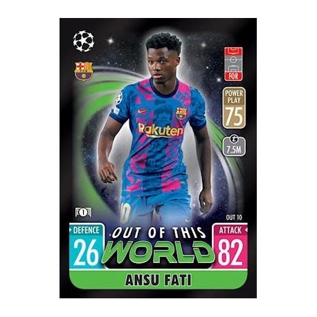 Sale Trading Cards Ansu Fati Out Of This World Topps Match Attax Extra