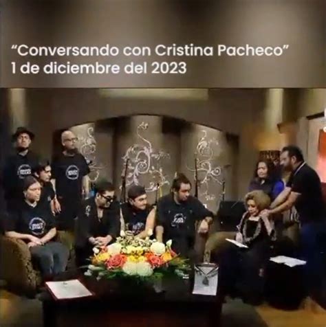 pacozea Cristina Pacheco anuncia la suspensión de